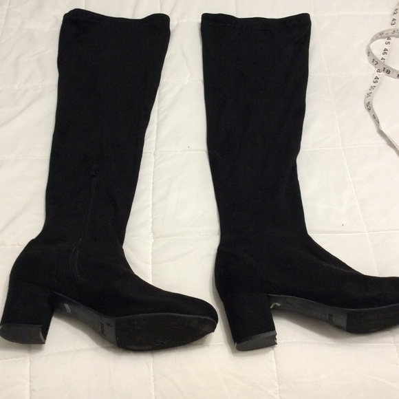 bamboo faux suede over the knee boots